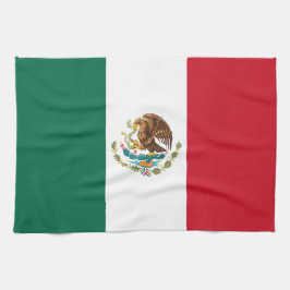 Mexikanische Flagge Tricolor Goldener Adler Geschirrtuch