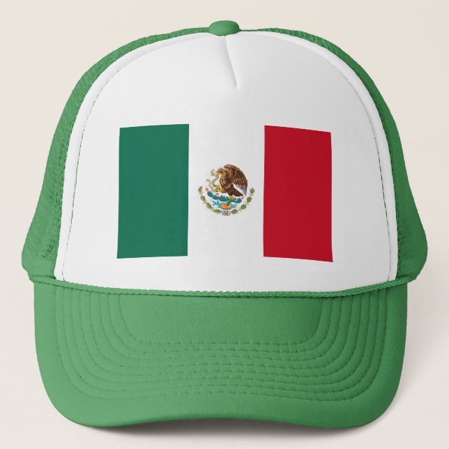 mexikanische Flagge Truckerkappe (Vorderseite)