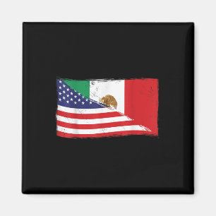 Mexikanische Flagge US-amerikanische Flagge Proud Magnet