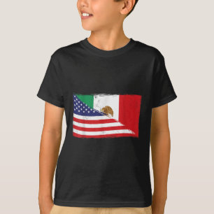 Mexikanische Flagge US-amerikanische Flagge Proud T-Shirt