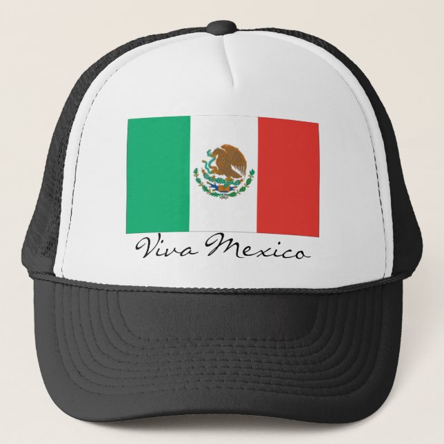 mexikanische Flagge, Viva Mexiko Truckerkappe (Vorderseite)