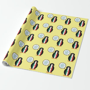 Mexikanische Flagge - Vortrag von Frau Penguin Geschenkpapier