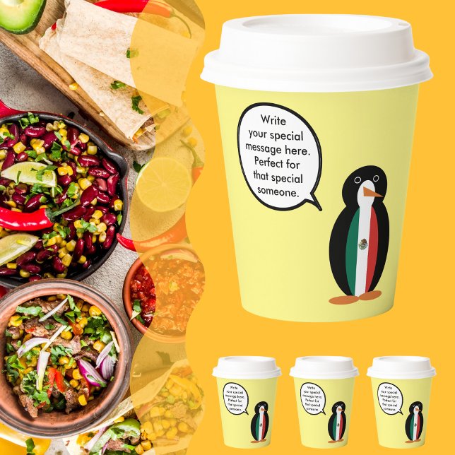 Mexikanische Flagge - Vortrag von Frau Penguin Pappbecher (Von Creator hochgeladen)