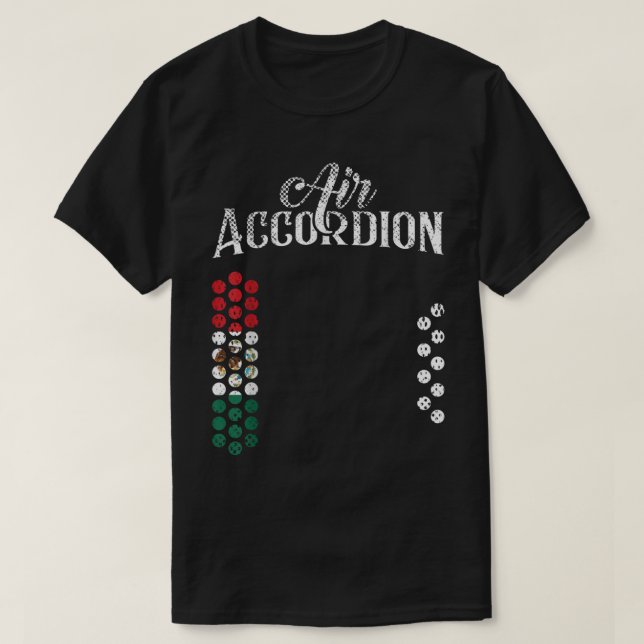 Mexikanische Flaggenflugakkordionflagge T-Shirt (Design vorne)