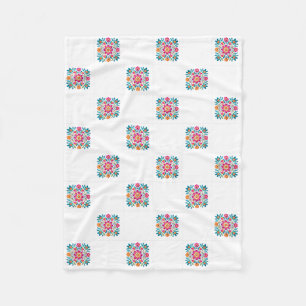 Mexikanische florale Patchwork-Flieblanke Fleecedecke