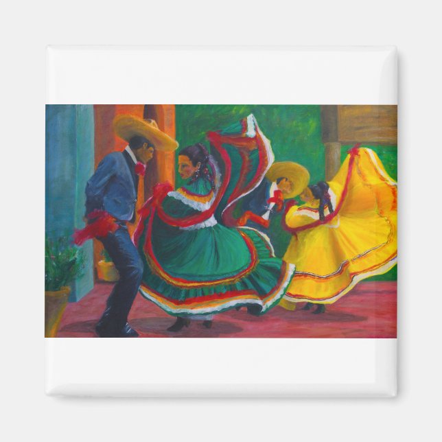 mexikanische Folklorico Ballett-Tänzer Magnet (Vorne)