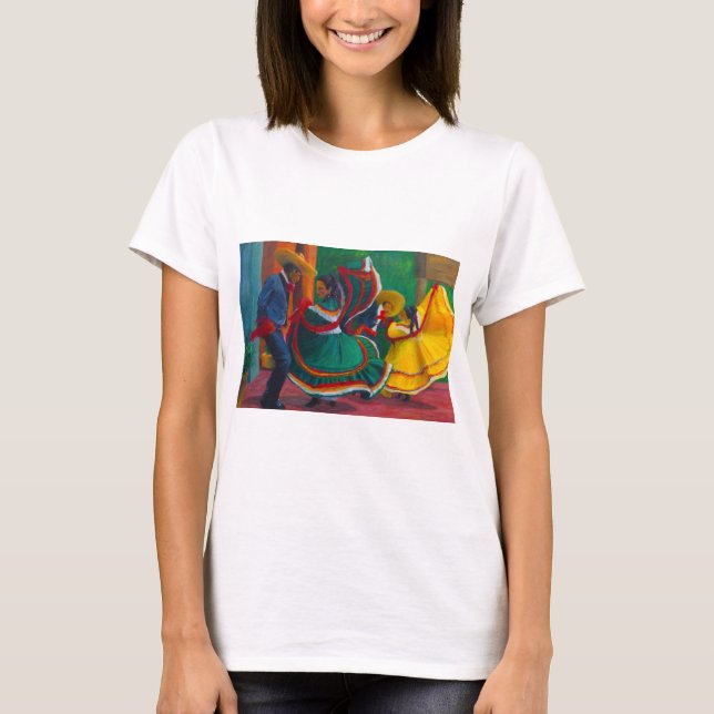 mexikanische Folklorico Ballett-Tänzer T-Shirt (Vorderseite)