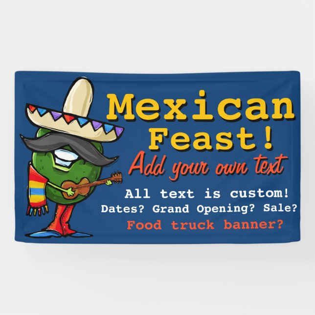 Mexikanische Food.Avocado.Guacamole.Promotional Banner (Horizontal)