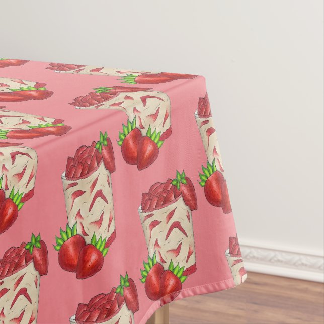 Mexikanische Fresken Crema Erdbeeren und Creme Tischdecke (Beispiel)