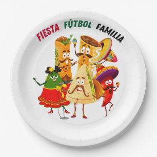 Mexikanische Fußball-Fiesta-Familien-Match-Party-P Pappteller