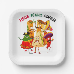 Mexikanische Fußball-Fiesta-Familien-Match-Party-P Pappteller