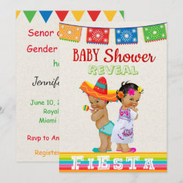 mexikanische Gender Reveal Baby Shower Einladung