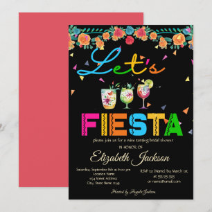 Mexikanische Getränke Fiesta Brautparty Einladung