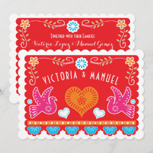 Mexikanische Hochzeit Papel Picado Einladung