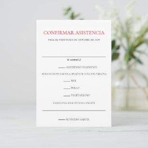 Mexikanische Hochzeitsfeier RSVP Karte