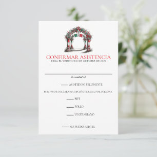 Mexikanische Hochzeitsfeier RSVP Karte