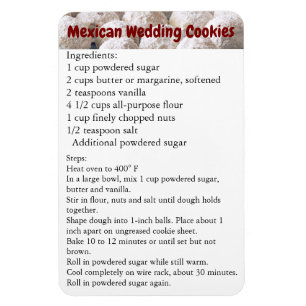 Mexikanische Hochzeitskekse Rezept-Magnet-Kühlschr Magnet