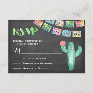 Mexikanische Hochzeitwatercolor-Kaktus UAWG Karte