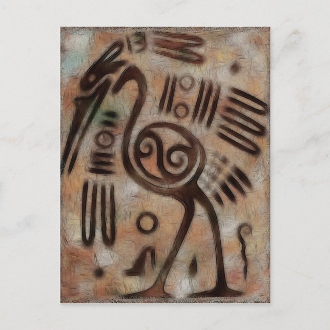 Mexikanische Höhlenmalereien Kunst Postkarte (Vorderseite)