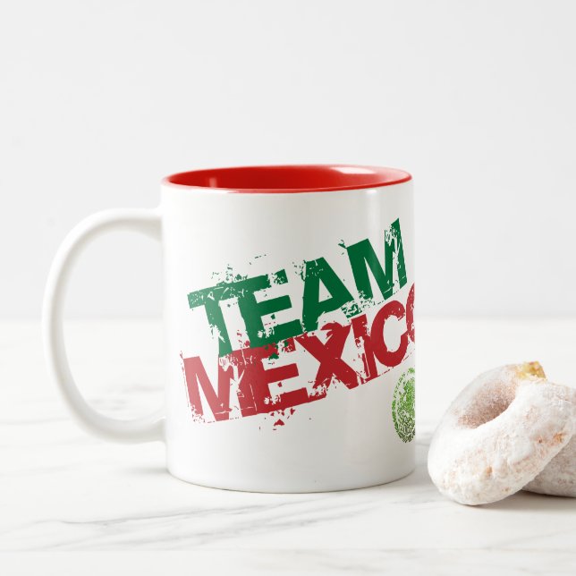 Mexikanische Kaffee-Tasse - Taza de Cafe Mexicano Zweifarbige Tasse (Mit Donut)