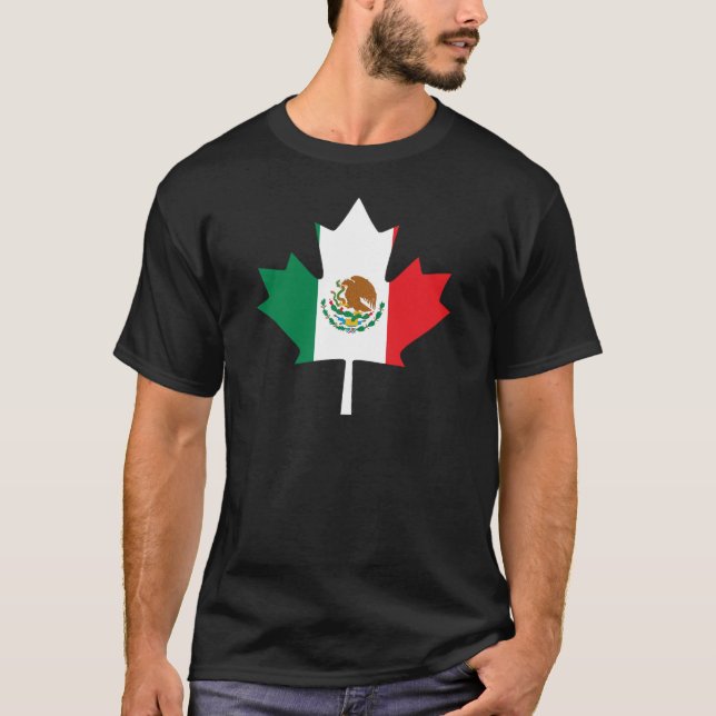 Mexikanische kanadische Flagge T-Shirt (Vorderseite)