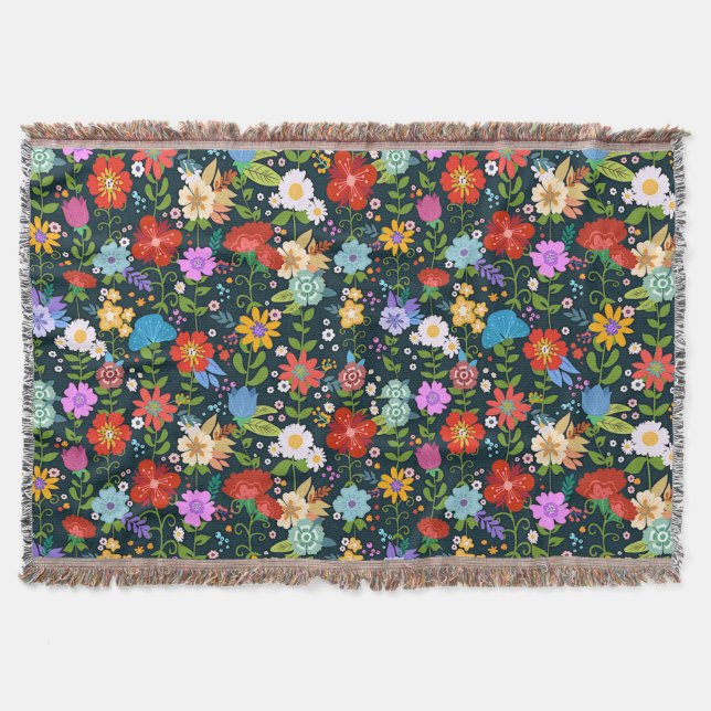 Mexikanische Kunst des Blumenvolks Decke (Vorderseite)