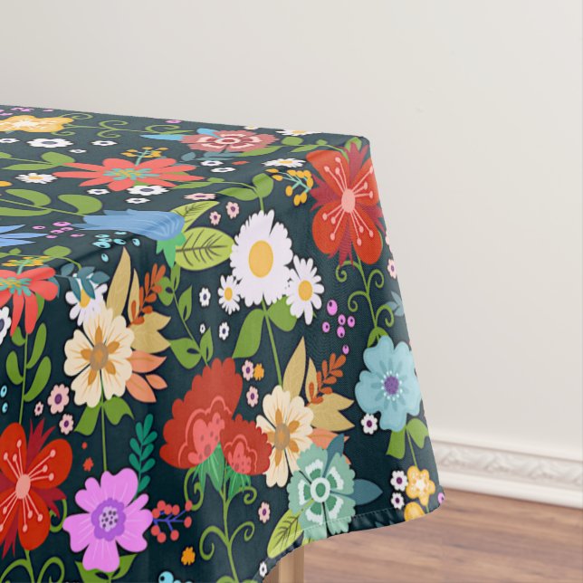 Mexikanische Kunst des Blumenvolks Tischdecke (Beispiel)