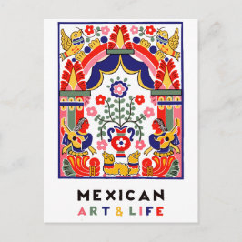 mexikanische Kunst und Leben Postkarte