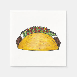 Mexikanische Lebensmittel Hard Muschel Taco Tacos  Serviette