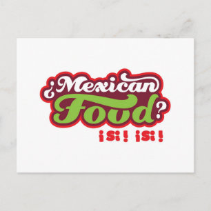 MEXIKANISCHE LEBENSMITTEL POSTKARTE