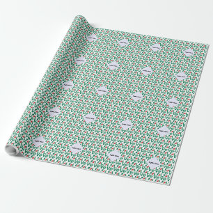Mexikanische LOVE-Fliesen in Grün Geschenkpapier