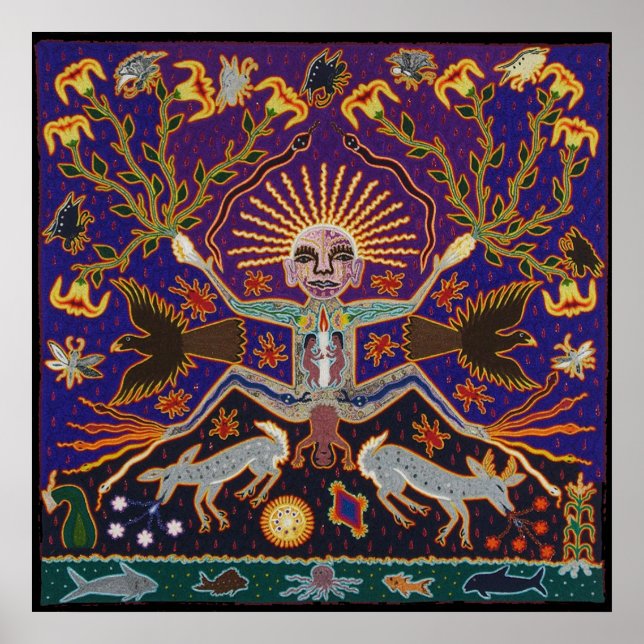 Mexikanische Mayan Aztec Goddess Ethnic Tribal Art Poster (Vorne)