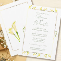 Mexikanische Minimalistische Calla Lily & Golden W