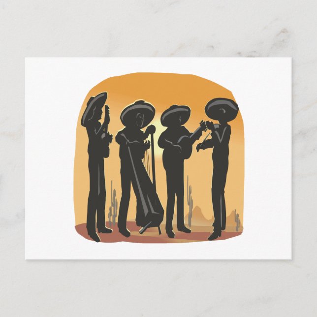 Mexikanische Musik Postkarte (Vorderseite)