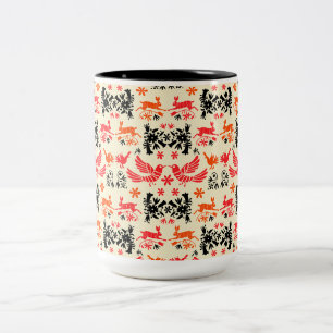 Mexikanische Otomi-Hauseinrichtung Zweifarbige Tasse