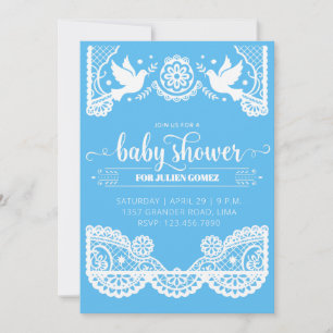 Mexikanische Papel Picado-Baby-Shower-Einladung in Einladung
