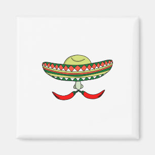 Mexikanische Paprikaschoten Mustache Magnet