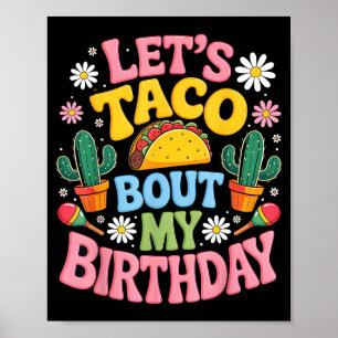 Mexikanische Party Cinco de Mayo, lasst uns taco r Poster