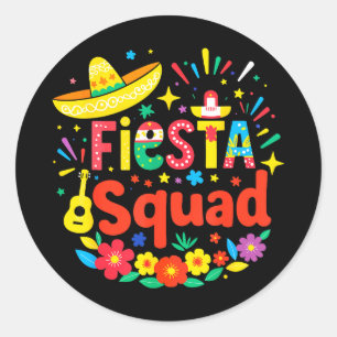 Mexikanische Party lustig Cinco de Mayo Fiesta-Squ Runder Aufkleber