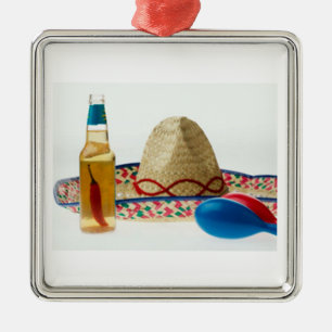 "MEXIKANISCHE PARTY-ZEIT" CHRISTMAS ORNANATION SILBERNES ORNAMENT