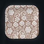 Mexikanische Pattern Baby Dusche Terracotta Pappteller<br><div class="desc">Das ist ein Produkt des Cielito Lindo Mexican Baby Shower Themes, ein Favorit für diejenigen, die eine Mischung aus Eleganz und kulturellem Charme Liebe. Dieses Design zeichnet sich durch einen warmen, neutralen Terrakotta-Hintergrund aus, der sich einladend und gemütlich anfühlt und von zarten weißen Blumen geprägt ist. Ob Sie eine gemütliche...</div>