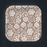 Mexikanische Pattern Baby Dusche Terracotta Pappteller<br><div class="desc">Das ist ein Produkt des Cielito Lindo Mexican Baby Shower Themes, ein Favorit für diejenigen, die eine Mischung aus Eleganz und kulturellem Charme Liebe. Dieses Design zeichnet sich durch einen warmen, neutralen Terrakotta-Hintergrund aus, der sich einladend und gemütlich anfühlt und von zarten weißen Blumen geprägt ist. Ob Sie eine gemütliche...</div>