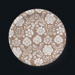 Mexikanische Pattern Baby Dusche Terracotta Pappteller<br><div class="desc">Dieses Thema der mexikanischen Babydusche Cielito Lindo besticht durch einen neutralen Terrakottaböden mit zarten weißen Blumen.</div>