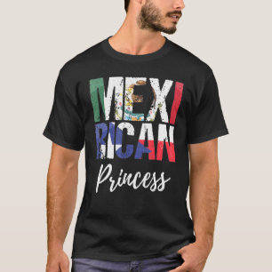 Mexikanische Prinzessin Mexiko Flaggenstaat Puerto T-Shirt