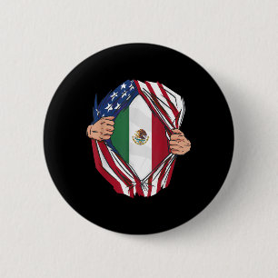 Mexikanische Roots wachsen USA Amerika Mexiko Herz Button