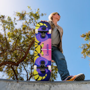 Mexikanische rosa Folklorekunst Skateboard