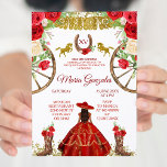 Mexikanische Rote Rose Charra Mis XV Anos Einladun Einladung<br><div class="desc">mexikanische Rote Rose Charra Mis XV Anos Einladung Mis Quince Anos,  15. Geburtstag, </div>