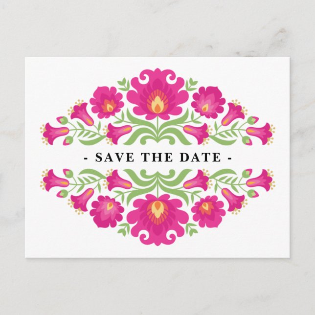 Mexikanische Save the Date-Postkarte Postkarte (Vorderseite)