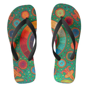 Mexikanische Schamanen Huichol Schlangenschlappen Flip Flops