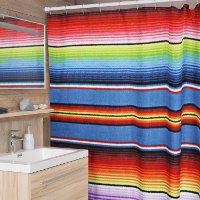 Mexikanische Serape Blanket Farbenfrohe Streifen L